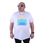 Starbattal 23118 Büyük Beden Beyaz Erkek T-shirt