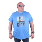 Starbattal 23125 Mavi Büyük Beden Erkek T-shirt