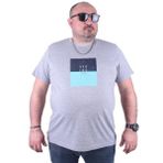 Starbattal 23136 Gri Melanj Büyük Beden Erkek T-shirt