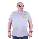 Starbattal 23137 Gri Melanj Büyük Beden Erkek T-shirt
