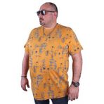 Starbattal 23151 Hardal Büyük Beden Erkek T-shirt