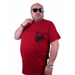 Starbattal 23185 Bordo Sıfır Yaka Cepli Erkek T-shirt