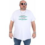 Starbattal 25178 Stop Beyaz Erkek T-shirt
