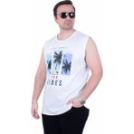 Starbattal 26125 Summer Vibes Beyaz Kolsuz Erkek T-shirt