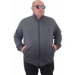 Starbattal Büyük Beden Basic Mevsimlik Fermuarlı Sweatshirt 22750 Antrasıt - Antrasit - 8XL