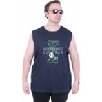 Starbattal Büyük Beden Baskılı Kolsuz Tişört Basketball 26123 Lacıvert - Lacivert - 8XL