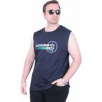 Starbattal Büyük Beden Baskılı Kolsuz Tişört Horizon 26128 Lacıvert - Lacivert - 5XL