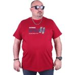 Starbattal Büyük Beden Erkek Baskılı Tişört Authentic 23134 Bordo10 - 8XL