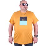 Starbattal Büyük Beden Erkek Baskılı Tişört Seaing 23136 Hardal10 - 7XL