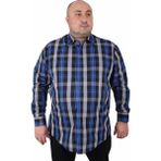Starbattal Büyük Beden Erkek Gömlek Saks Renkli Uzun Kol Regular Fit Günlük Stil - 6XL