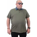Starbattal Büyük Beden Polo Yaka Tişört 23420 Hakı Erkek Regular Fit Kısa Kol %97 Pamuk - Haki - 3XL