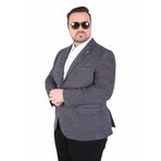 Starbattal Erkek Büyük Beden 4 Drop Blazer Şönili Ceket 500602 ANTRASIT