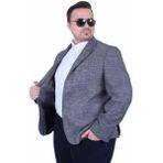 Starbattal Erkek Büyük Beden 6 Drop Blazer Tuna Ceket 500601 Sıyah - Siyah - 58