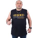 Starbattal Erkek Büyük Beden Atlet Bis Yaka California Siyah 22133-1-STD - 2XL - Renkli
