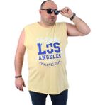 Starbattal Erkek Büyük Beden Atlet Bis Yaka Los Angeles Sarı 22136-4-STD - 2XL - Renkli