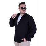 Starbattal Erkek Büyük Beden Fermuarlı Hırka 23754 SIYAH
