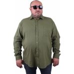 Starbattal Erkek Büyük Beden Likralı Keten Cepli Gömlek 11306 Hakı - Haki - 3XL