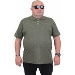 Starbattal Erkek Büyük Beden Polo Yaka Tişört Leaf 24457 Hakı - 4XL - Haki