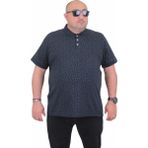 Starbattal Erkek Büyük Beden Polo Yaka Tişört Leaf 24457 Lacıvert - 3XL - Lacivert