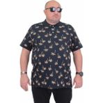 Starbattal Erkek Büyük Beden Polo Yaka Tişört Palm 24460 Lacıvert - 5XL - Lacivert