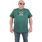 Starbattal Erkek Büyük Beden Sıfır Yaka T-Shirt Be Happy 24131 Hakı - Haki - 3XL
