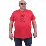 Starbattal Erkek Büyük Beden Sıfır Yaka T-Shirt Cool Boys 24125 Kırmızı - 3XL