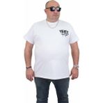 Starbattal Erkek Büyük Beden Sıfır Yaka T-Shirt Paris 24129 Beyaz - 4XL