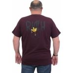 Starbattal Erkek Büyük Beden Sıfır Yaka T-Shirt Rich 24134 Murdum - Mürdüm - 4XL