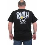 Starbattal Erkek Büyük Beden Sıfır Yaka T-Shirt Rich 24134 Sıyah - Siyah - 3XL