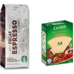 Starbucks Caffe Decaf Espresso Roast Filtre Kahve 250 gr + Kahve Filtre Kağıdı No 4/80LI - 1 Paket - Kağıt Filtre