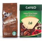 Starbucks Guatemala 250 gr Filtre Kahve ve Caffeo Kahve Filtre Kağıdı 1x4 80 Li - French Press