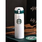 Starbucks Siyah Paslanmaz Çelik Kilitli Termos Matara 500 ml - 350 ml - 0,50 lt