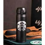 Starbucks Siyah Paslanmaz Çelik Kilitli Termos Matara 500 ml
