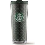 Starbucks Starbucks® Klasik Seri Desenli Termos - Yeşil Renkli 473 ml - Gri