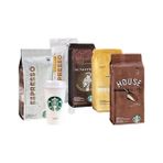 Starbucks Sumatra, Veranda, Blonde, Dark Espresso, House 250 gr Çekirdek Kahve ve Plastik Bardak - 1,25 kg - Çekirdek (Öğütülmemiş)