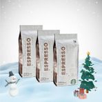 Starbucks Yılbaşı Paketi Espresso Dark Roast Çekirdek Kahve 250 gr x 3 - 1 Paket - Kavrulmuş Çekirdek