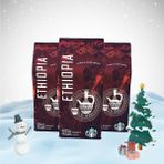 Starbucks Yılbaşı Paketi Ethiopia Arabica Çekirdek Kahve 250 gr x 3 - 1 Paket - Kavrulmuş Çekirdek