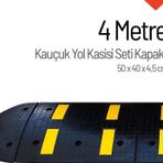 Starçelik 4 Metre Kauçuk Hız Kesici Set Kapaklı Yol Kasisi