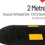 Starçelik 50 X 40 X 4,5 cm Eko 2 Bantlı 2 Metre Kauçuk Hız Kesici Yol Kasisi