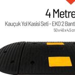 Starçelik 50 X 40 X 4,5 cm Eko 2 Bantlı 4 Metre Kauçuk Hız Kesici Yol Kasisi