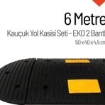 Starçelik 50 X 40 X 4,5 cm Eko 2 Bantlı 6 Metre Kauçuk Hız Kesici Yol Kasisi