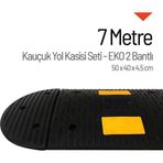 Starçelik 50 X 40 X 4,5 cm Eko 2 Bantlı 7 Metre Kauçuk Hız Kesici Yol Kasisi