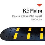 Starçelik 6,5 Metre Kauçuk Hız Kesici Set Kapaklı Yol Kasisi