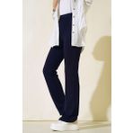 Starefsane Beli Düğmeli Fermuarlı Çımalı Pantolon Lacivert 0985-190-LACİVERT