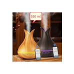 Starefsane Ultra Sonik Sl-551 Rgb Led Işıklı Ahşap 550Ml Aromateripili Hava Nemlendirici