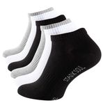 STARK SOUL Sport & Lifestyle spor ayakkabı çorabı, birinci sınıf kalite, üniseks, kadın ve erkek için, 6 çift, 35 – 50 numara, 6 x siyah/beyaz/gri, 35-38 EU