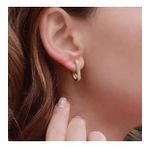 Starlıght Diamond Gold Kaplama Üçgen Küpe