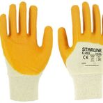 Starline E-203 Sarı No:9 Yarım Kaplı Nitril Eldiven