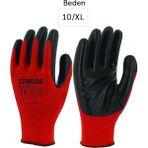 Starline E-43 Nitril Eldiven Kırmızı Siyah - 10 - Kırmızı - Siyah