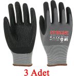 Starline E-92 Puanlı Mikro Köpük Nitril Montaj Eldiveni No.9/large - 3 Adet - Gri - Siyah